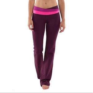 Lululemon Astro Pant Flare Wide Leg Leggings Plum